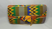 Elegant African Print Kente Clutch Bag
