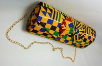 Ornamented African Print Kente Clutch Bag