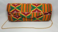 Majestic African Print Kente Clutch Bag