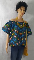 Nice Off Shoulder Charms Pattern African Print Top