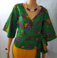 Lovely Wrap African Print Top